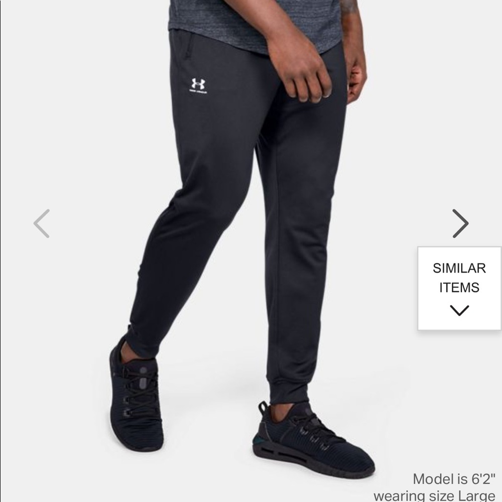 Black under armour joggers size medium